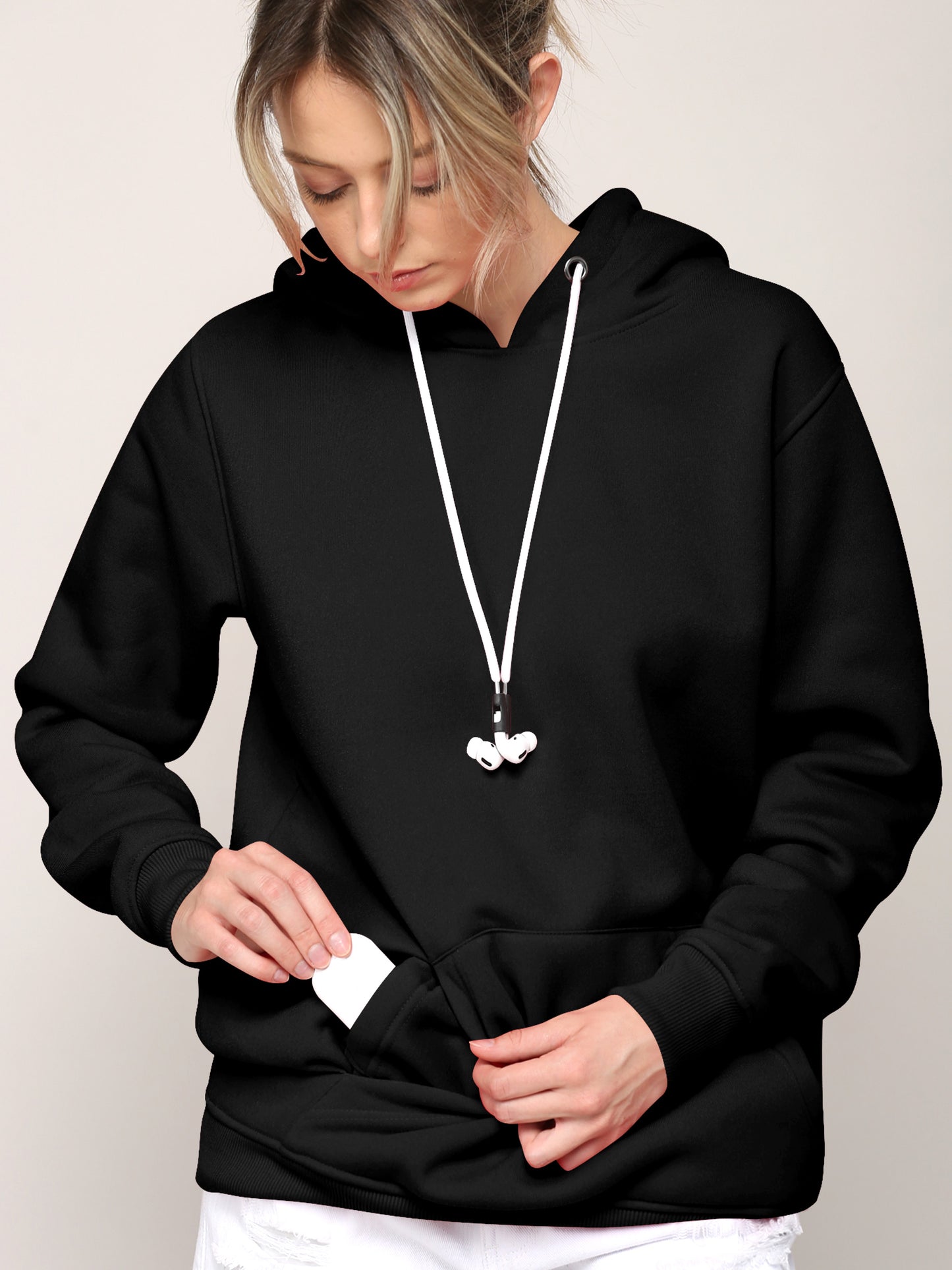 Airpods Hoodie Hoody - BLACK