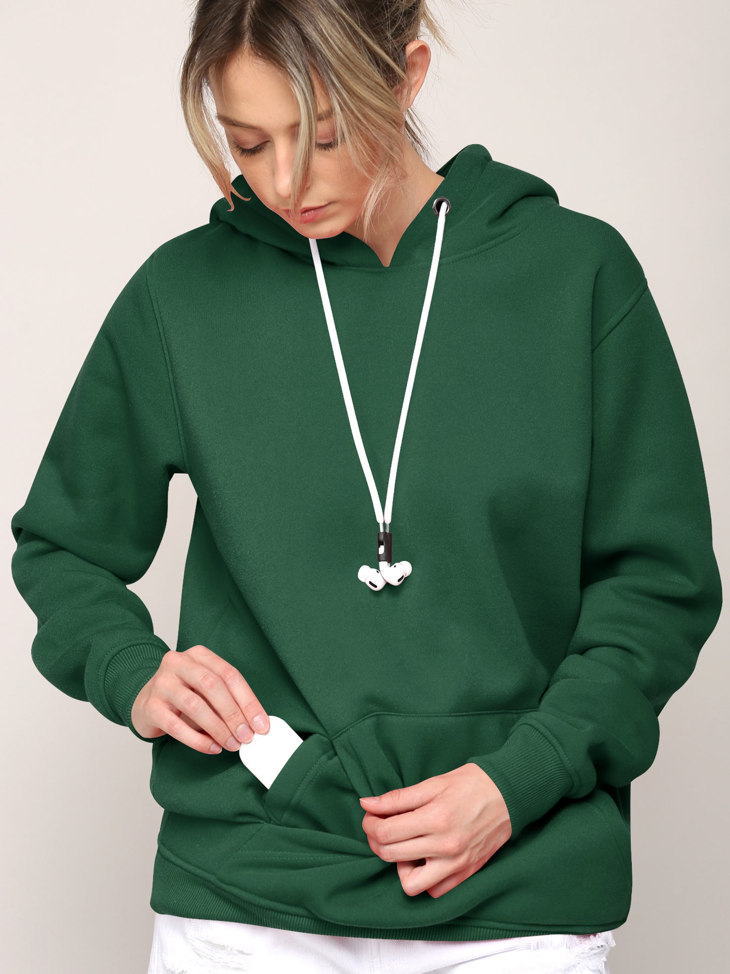 Airpods Hoodie Hoody - HUNTER GREEN