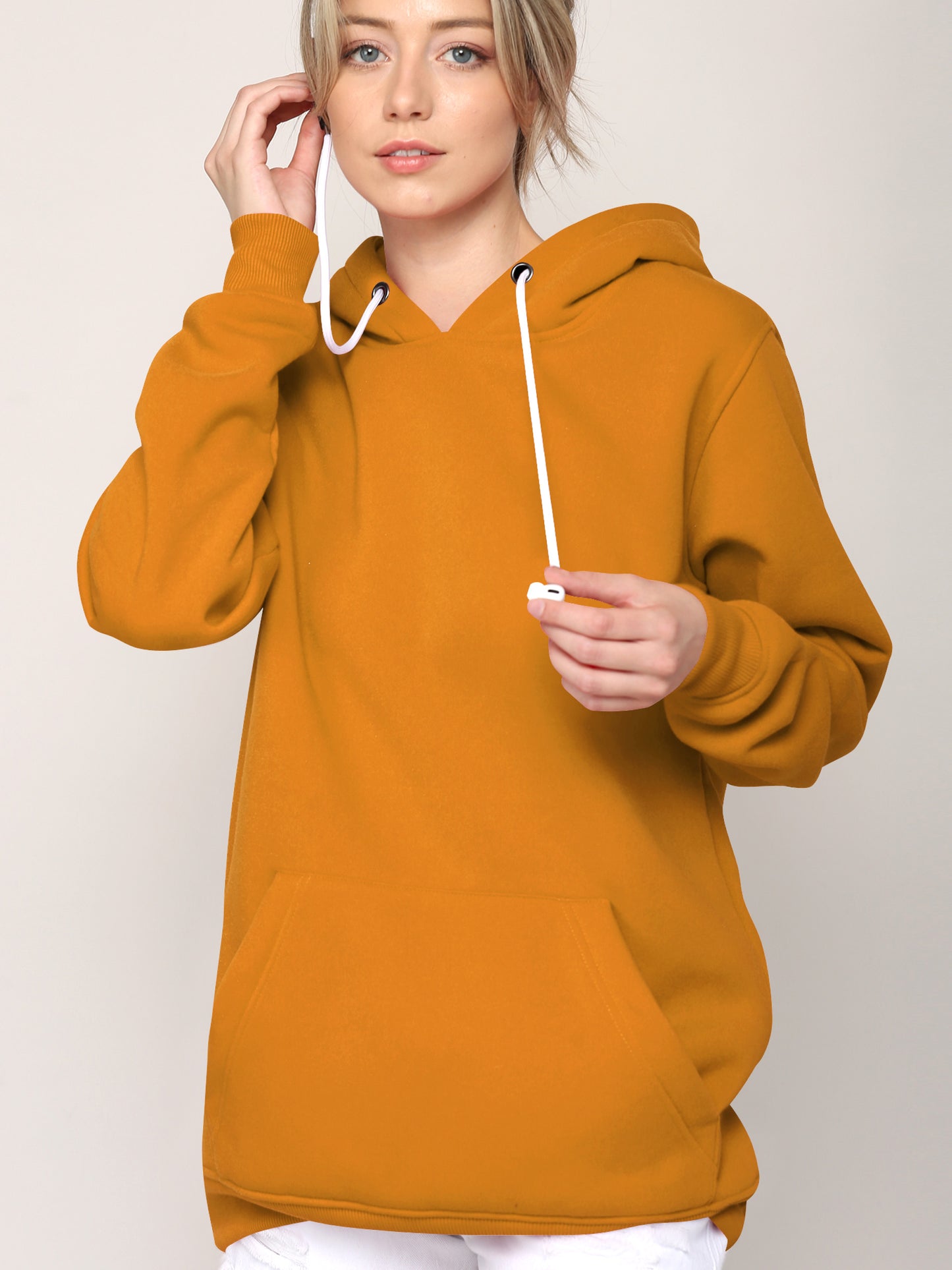 Airpods Hoodie Hoody - MUSTARD