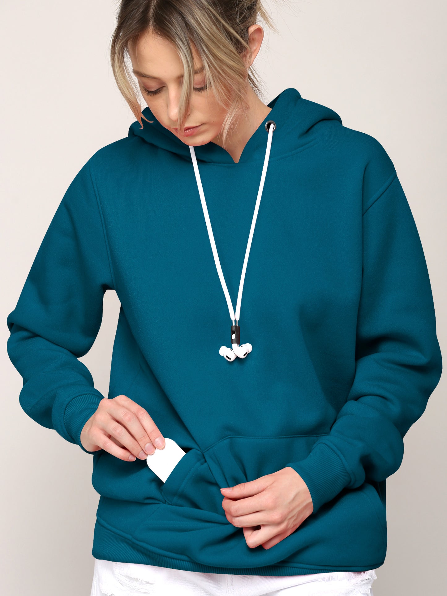 Airpods Hoodie Hoody - TEAL