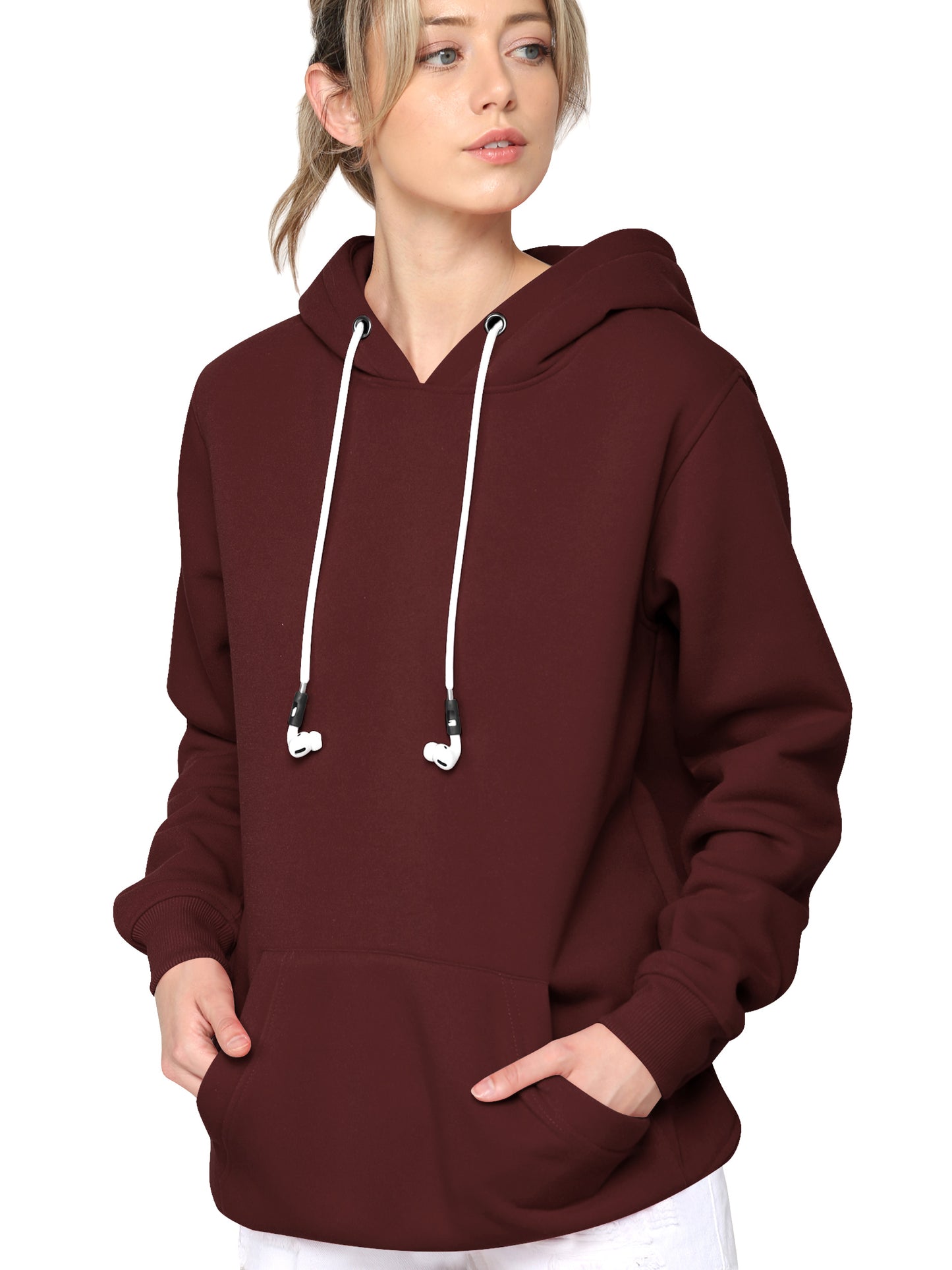 Airpods Hoodie Hoody - WINE